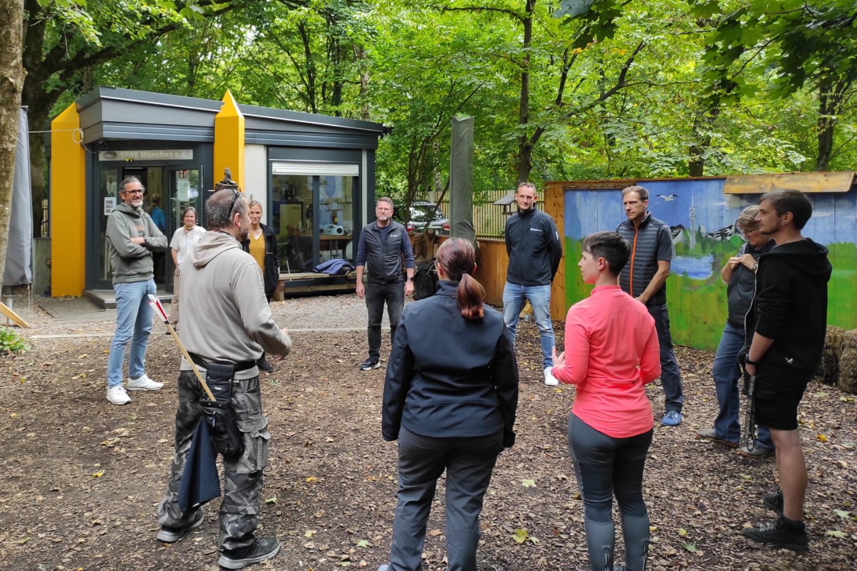 Foto der Gruppe bei uns im Einschussbereich